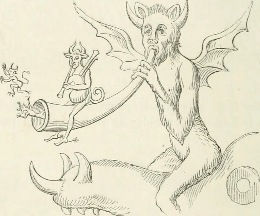 An illustration from Histoire de la caricature et du grotesque dans la littérature et dans l'art, 1875, leaf 104