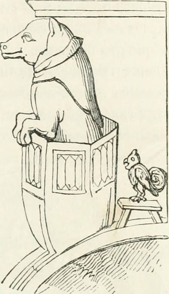 An illustration from Histoire de la caricature et du grotesque dans la littérature et dans l'art, 1875, leaf 111