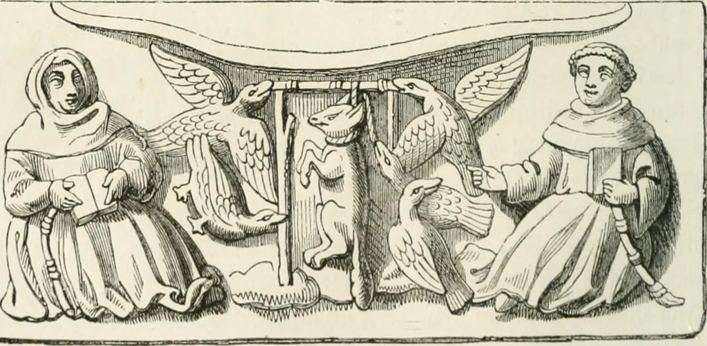 An illustration from Histoire de la caricature et du grotesque dans la littérature et dans l'art, 1875, leaf 122