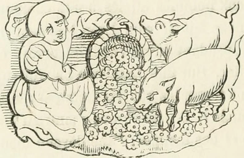 An illustration from Histoire de la caricature et du grotesque dans la littérature et dans l'art, 1875, leaf 124