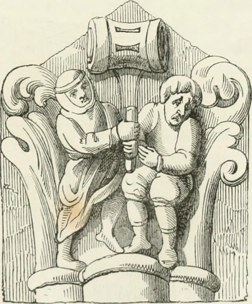 An illustration from Histoire de la caricature et du grotesque dans la littérature et dans l'art, 1875, leaf 151