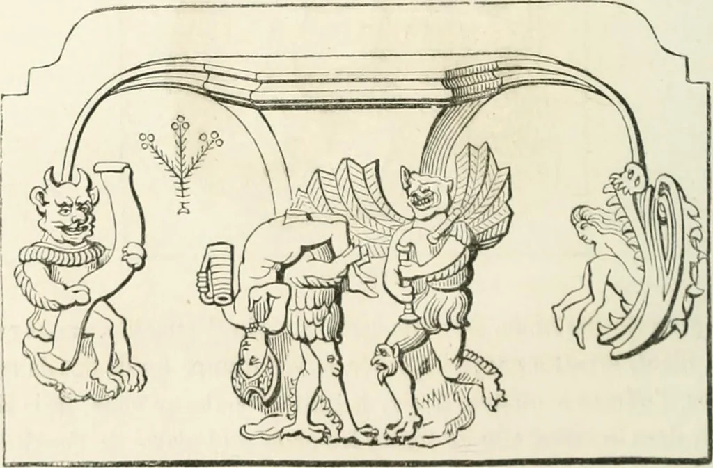 An illustration from Histoire de la caricature et du grotesque dans la littérature et dans l'art, 1875, leaf 164