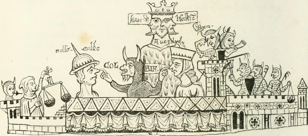 An illustration from Histoire de la caricature et du grotesque dans la littérature et dans l'art, 1875, leaf 196