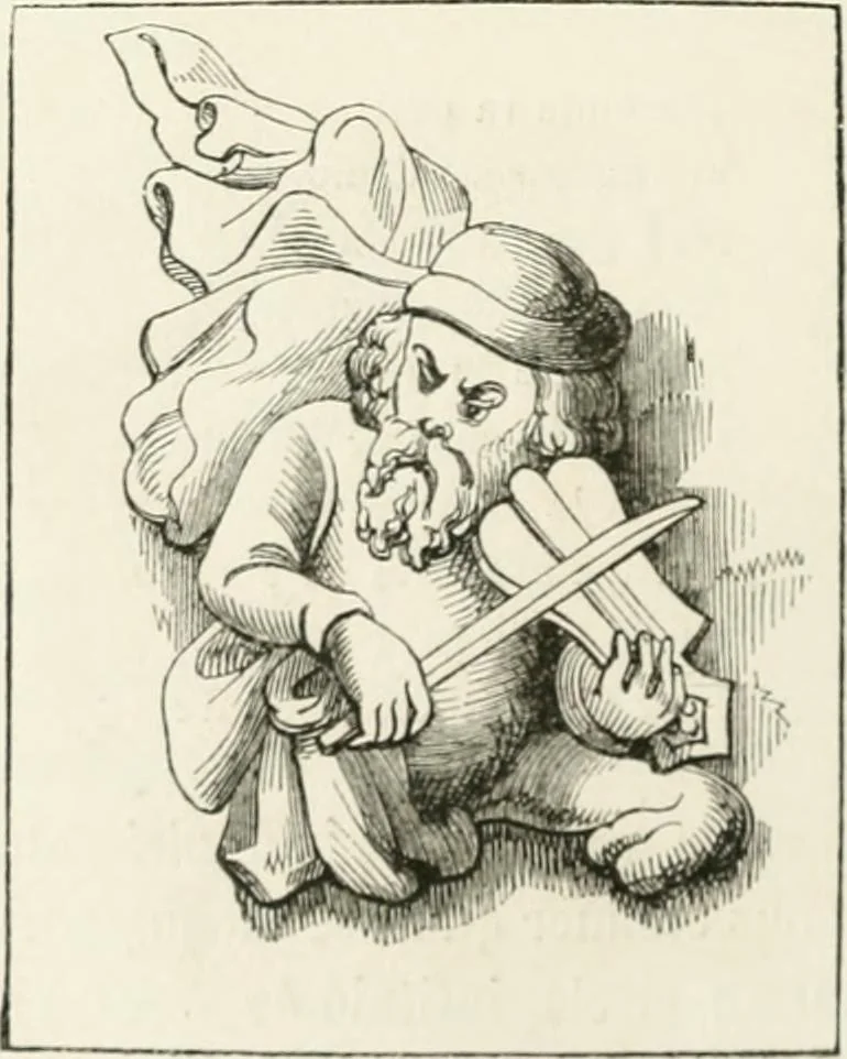 An illustration from Histoire de la caricature et du grotesque dans la littérature et dans l'art, 1875, leaf 210