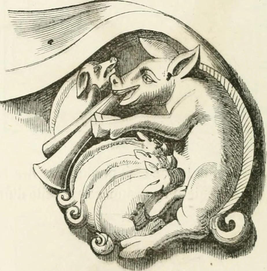An illustration from Histoire de la caricature et du grotesque dans la littérature et dans l'art, 1875, leaf 212