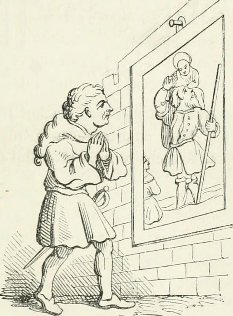 An illustration from Histoire de la caricature et du grotesque dans la littérature et dans l'art, 1875, leaf 241