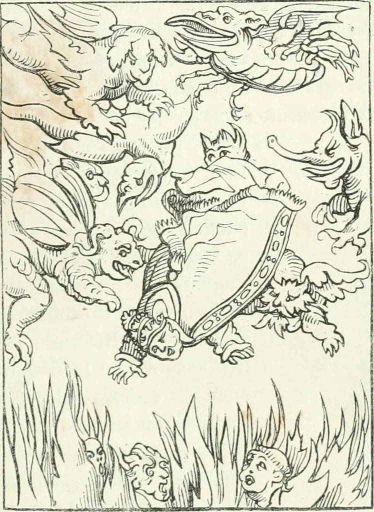 An illustration from Histoire de la caricature et du grotesque dans la littérature et dans l'art, 1875, leaf 267