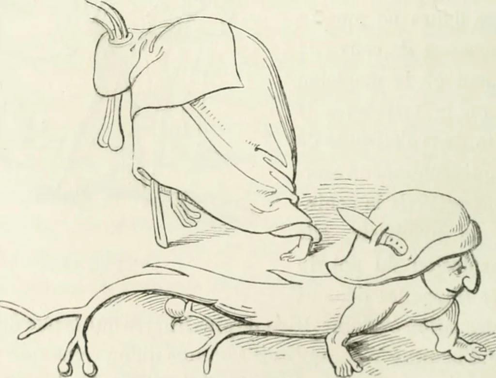 An illustration from Histoire de la caricature et du grotesque dans la littérature et dans l'art, 1875, leaf 304