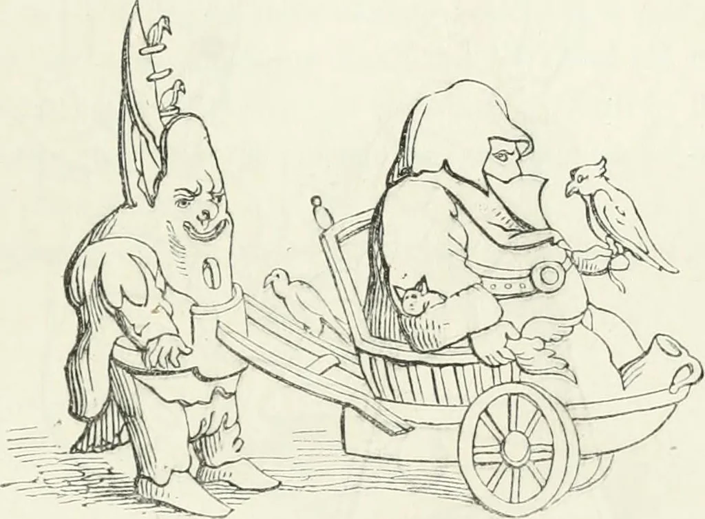 An illustration from Histoire de la caricature et du grotesque dans la littérature et dans l'art, 1875, leaf 305