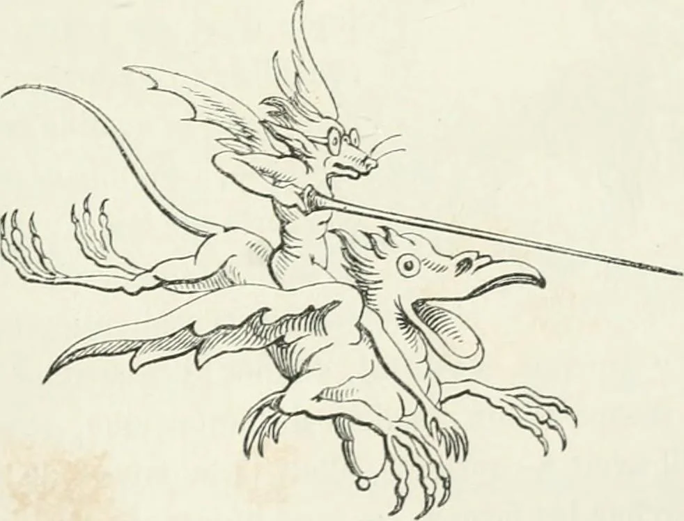 An illustration from Histoire de la caricature et du grotesque dans la littérature et dans l'art, 1875, leaf 307