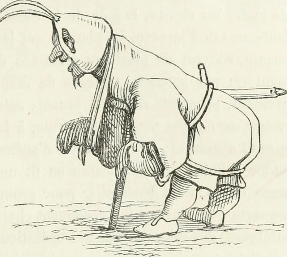An illustration from Histoire de la caricature et du grotesque dans la littérature et dans l'art, 1875, leaf 313