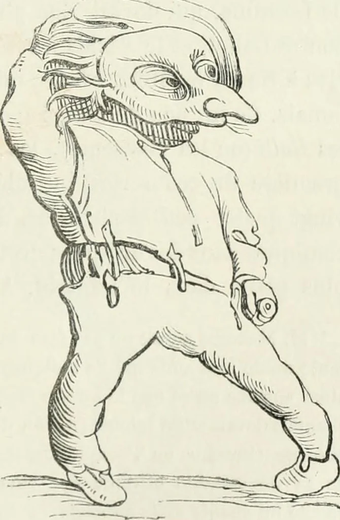 An illustration from Histoire de la caricature et du grotesque dans la littérature et dans l'art, 1875, leaf 313