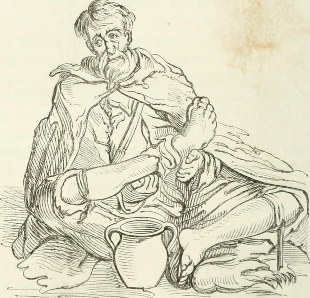 An illustration from Histoire de la caricature et du grotesque dans la littérature et dans l'art, 1875, leaf 316