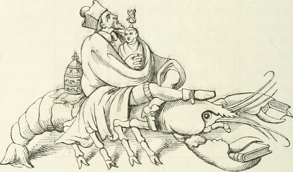 An illustration from Histoire de la caricature et du grotesque dans la littérature et dans l'art, 1875, leaf 412