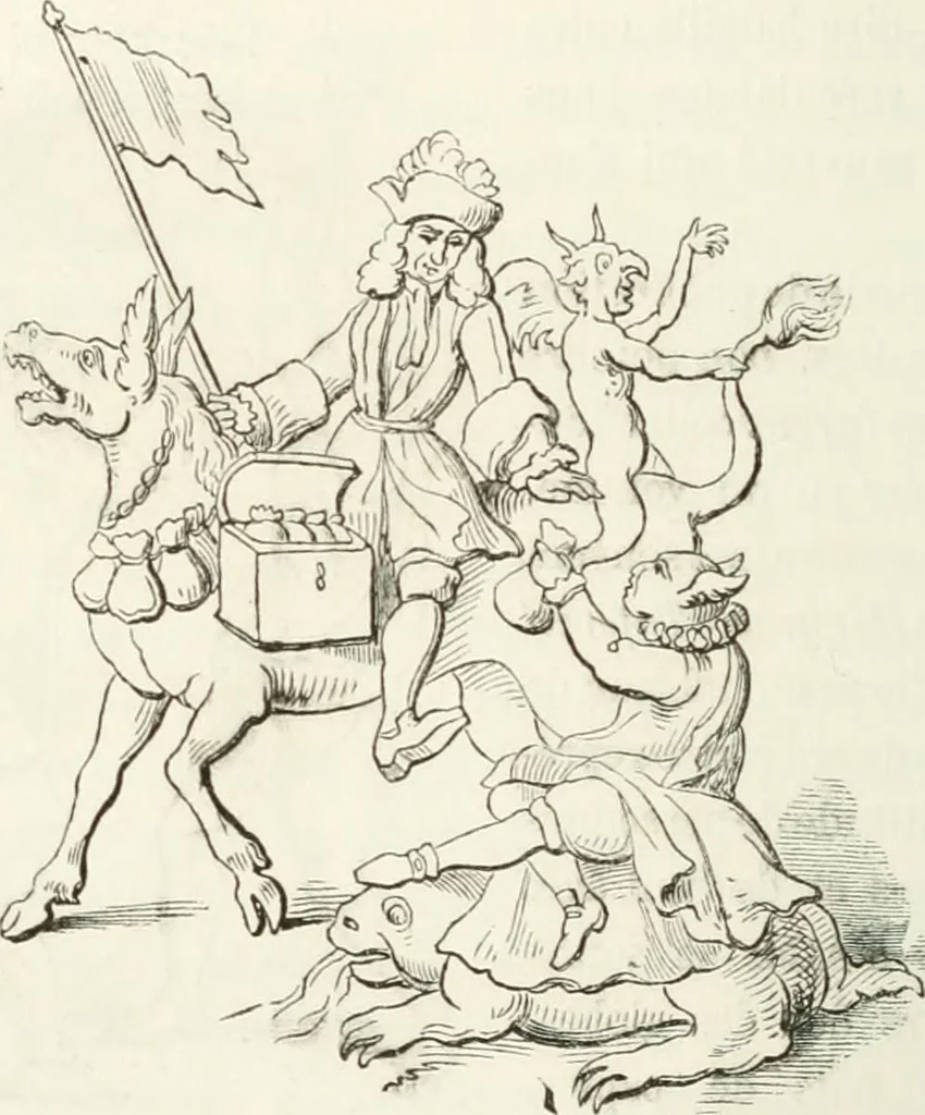 An illustration from Histoire de la caricature et du grotesque dans la littérature et dans l'art, 1875, leaf 420