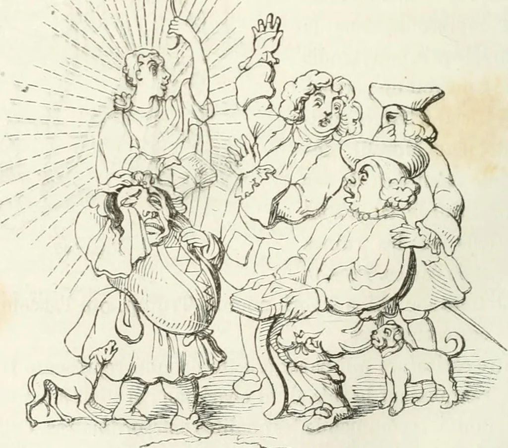 An illustration from Histoire de la caricature et du grotesque dans la littérature et dans l'art, 1875, leaf 444