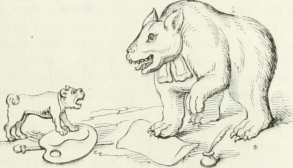 An illustration from Histoire de la caricature et du grotesque dans la littérature et dans l'art, 1875, leaf 449