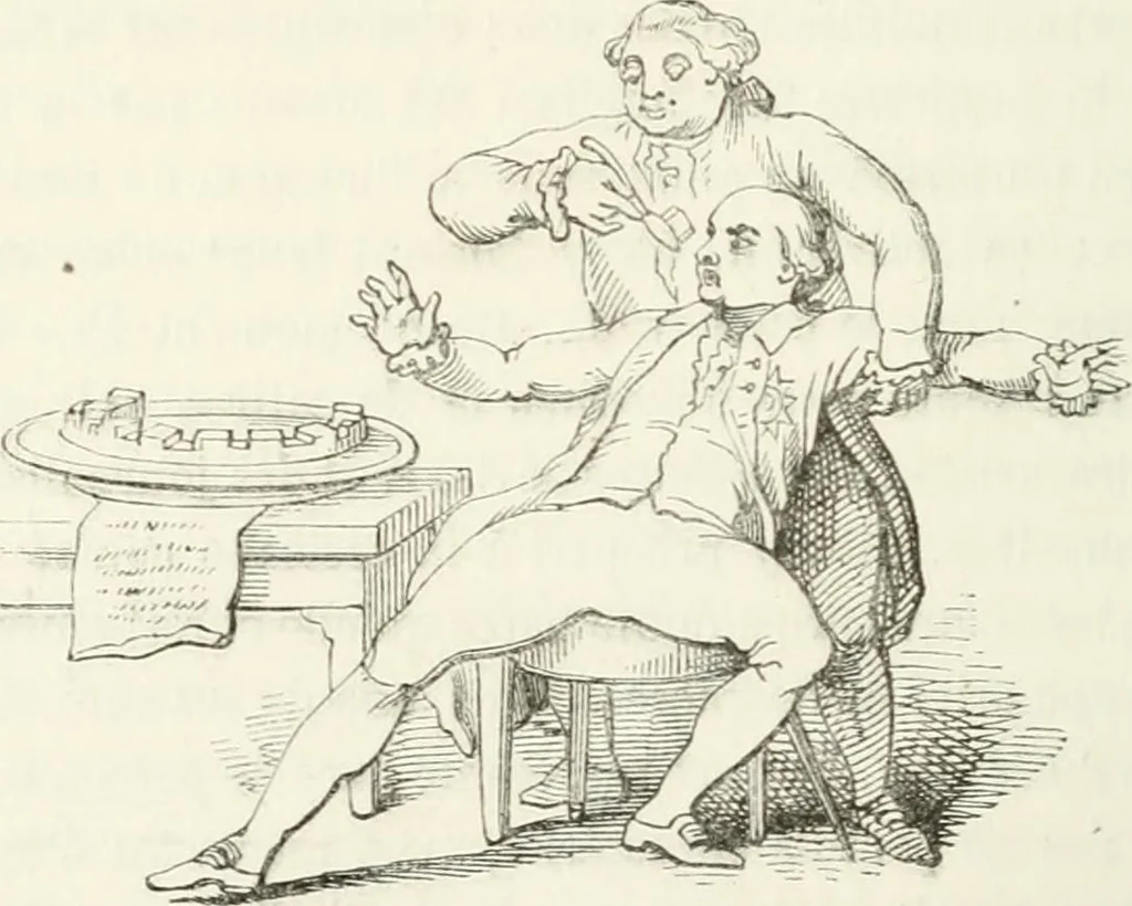 An illustration from Histoire de la caricature et du grotesque dans la littérature et dans l'art, 1875, leaf 464