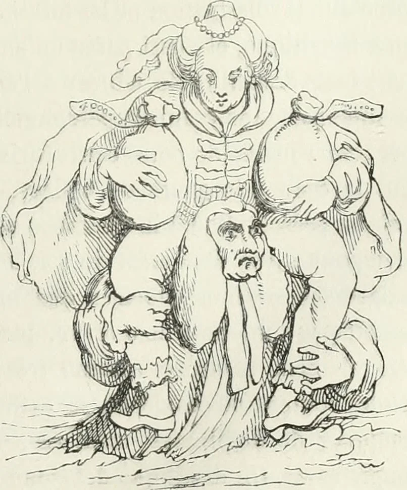 An illustration from Histoire de la caricature et du grotesque dans la littérature et dans l'art, 1875, leaf 465