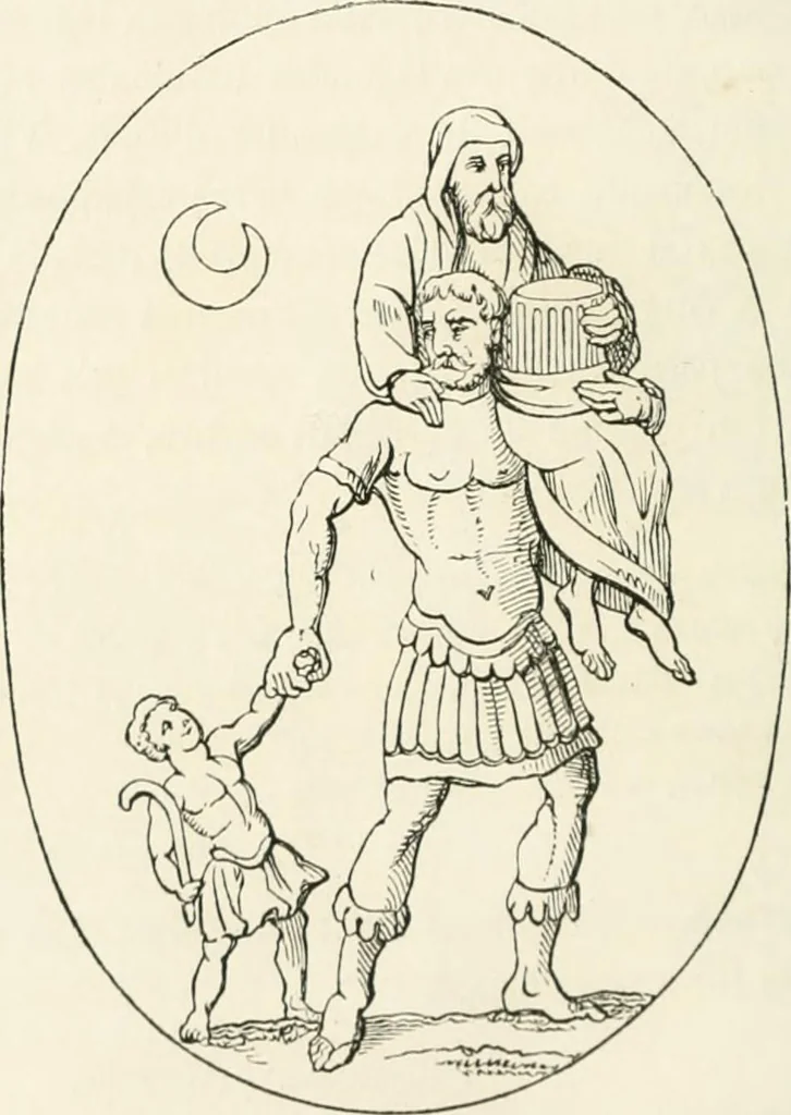 An illustration from Histoire de la caricature et du grotesque dans la littérature et dans l'art, 1875, leaf 58