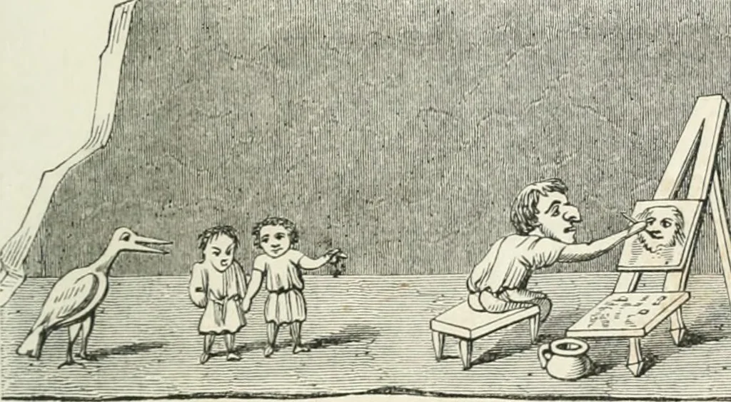 An illustration from Histoire de la caricature et du grotesque dans la littérature et dans l'art, 1875, leaf 71