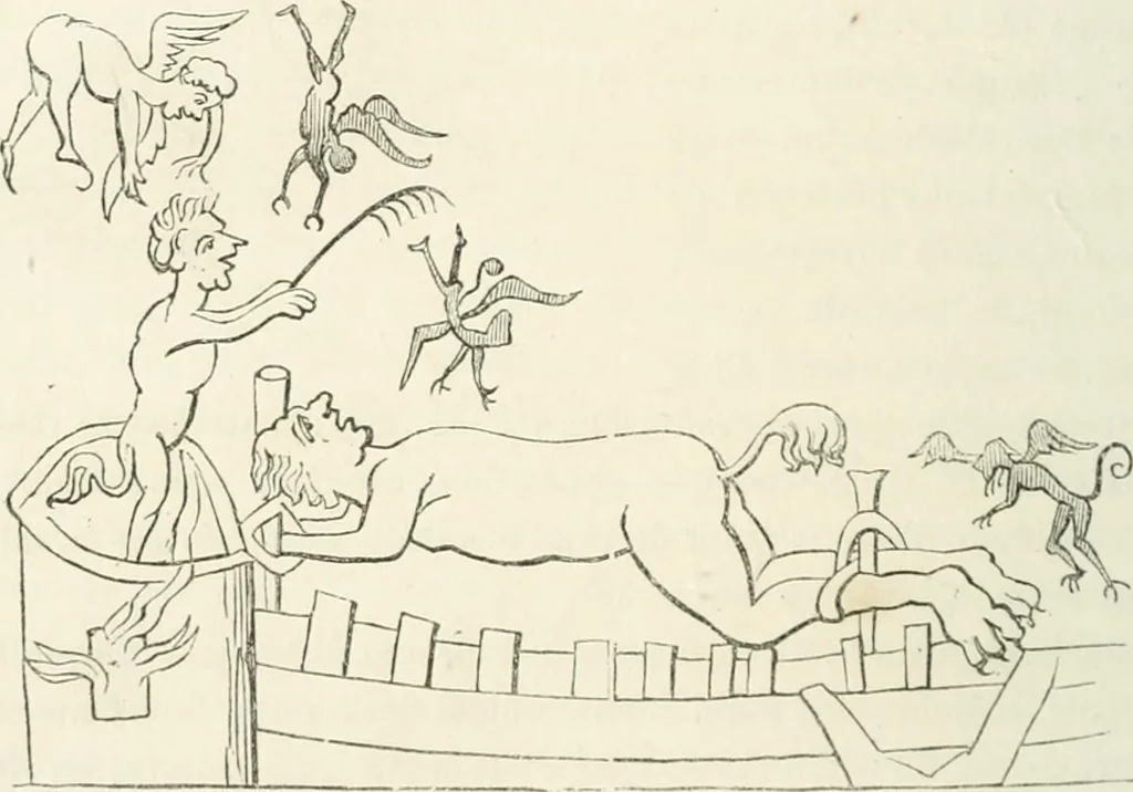 An illustration from Histoire de la caricature et du grotesque dans la littérature et dans l'art, 1875, leaf 90