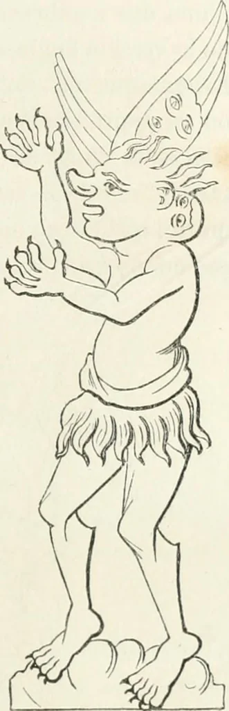 An illustration from Histoire de la caricature et du grotesque dans la littérature et dans l'art, 1875, leaf 91