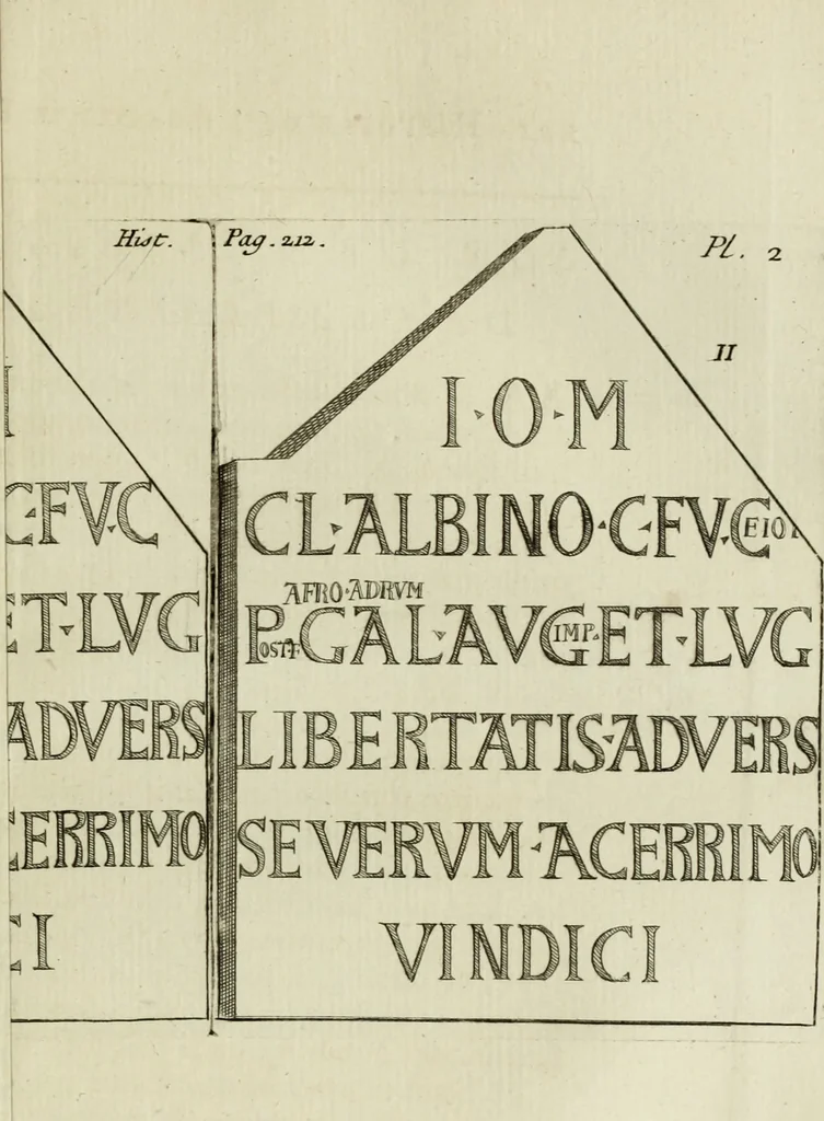 An illustration from Histoire de l'Académie royale des inscriptions et belles lettres, depuis son establissement jusqu'à présent : Avec les Mémoires de littérature tirez des registres de cette Académie depuis son renouvellement jusqu'en 1710, 1736, leaf 238