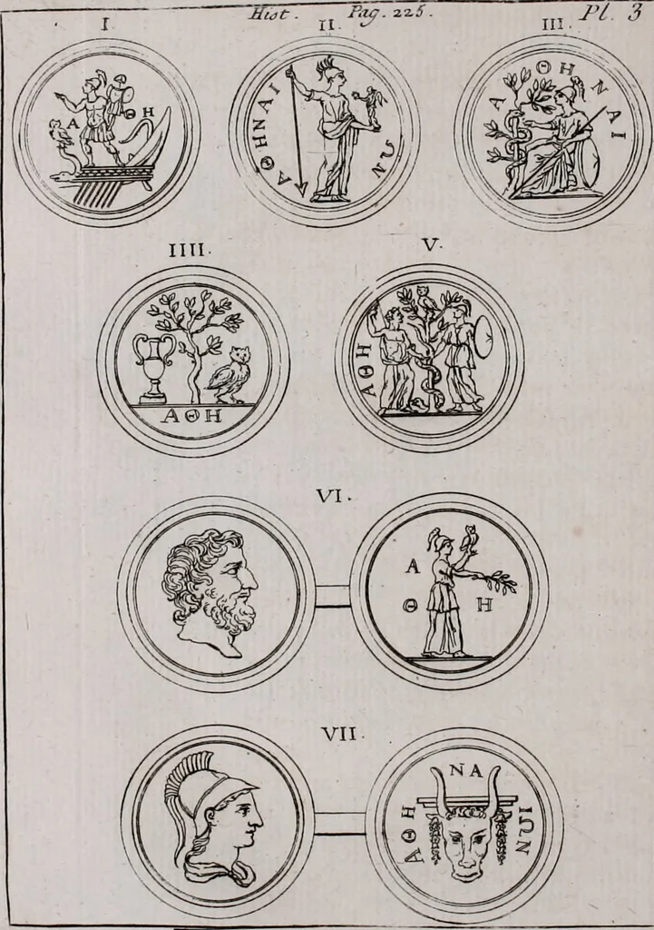 An illustration from Histoire de l'Académie royale des inscriptions et belles lettres, depuis son establissement jusqu'à présent : Avec les Mémoires de littérature tirez des registres de cette Académie depuis son renouvellement jusqu'en 1710, 1736, leaf 253