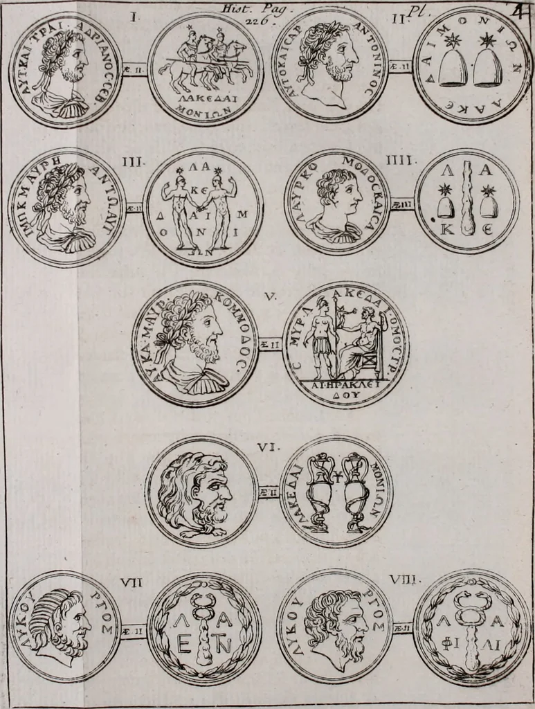 An illustration from Histoire de l'Académie royale des inscriptions et belles lettres, depuis son establissement jusqu'à présent : Avec les Mémoires de littérature tirez des registres de cette Académie depuis son renouvellement jusqu'en 1710, 1736, leaf 257