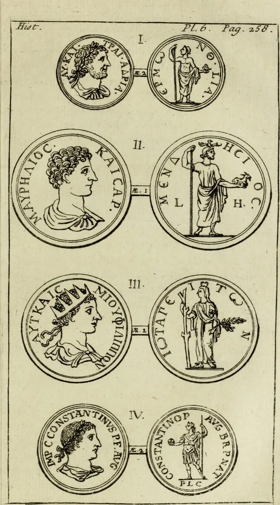 An illustration from Histoire de l'Académie royale des inscriptions et belles lettres, depuis son establissement jusqu'à présent : Avec les Mémoires de littérature tirez des registres de cette Académie depuis son renouvellement jusqu'en 1710, 1736, leaf 292