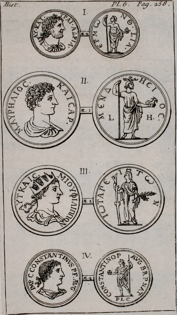 An illustration from Histoire de l'Académie royale des inscriptions et belles lettres, depuis son establissement jusqu'à présent : Avec les Mémoires de littérature tirez des registres de cette Académie depuis son renouvellement jusqu'en 1710, 1736, leaf 293