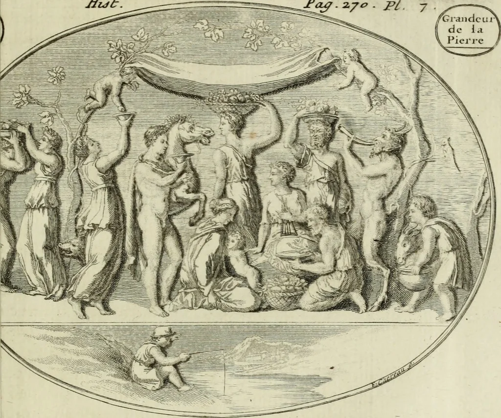 An illustration from Histoire de l'Académie royale des inscriptions et belles lettres, depuis son establissement jusqu'à présent : Avec les Mémoires de littérature tirez des registres de cette Académie depuis son renouvellement jusqu'en 1710, 1736, leaf 306
