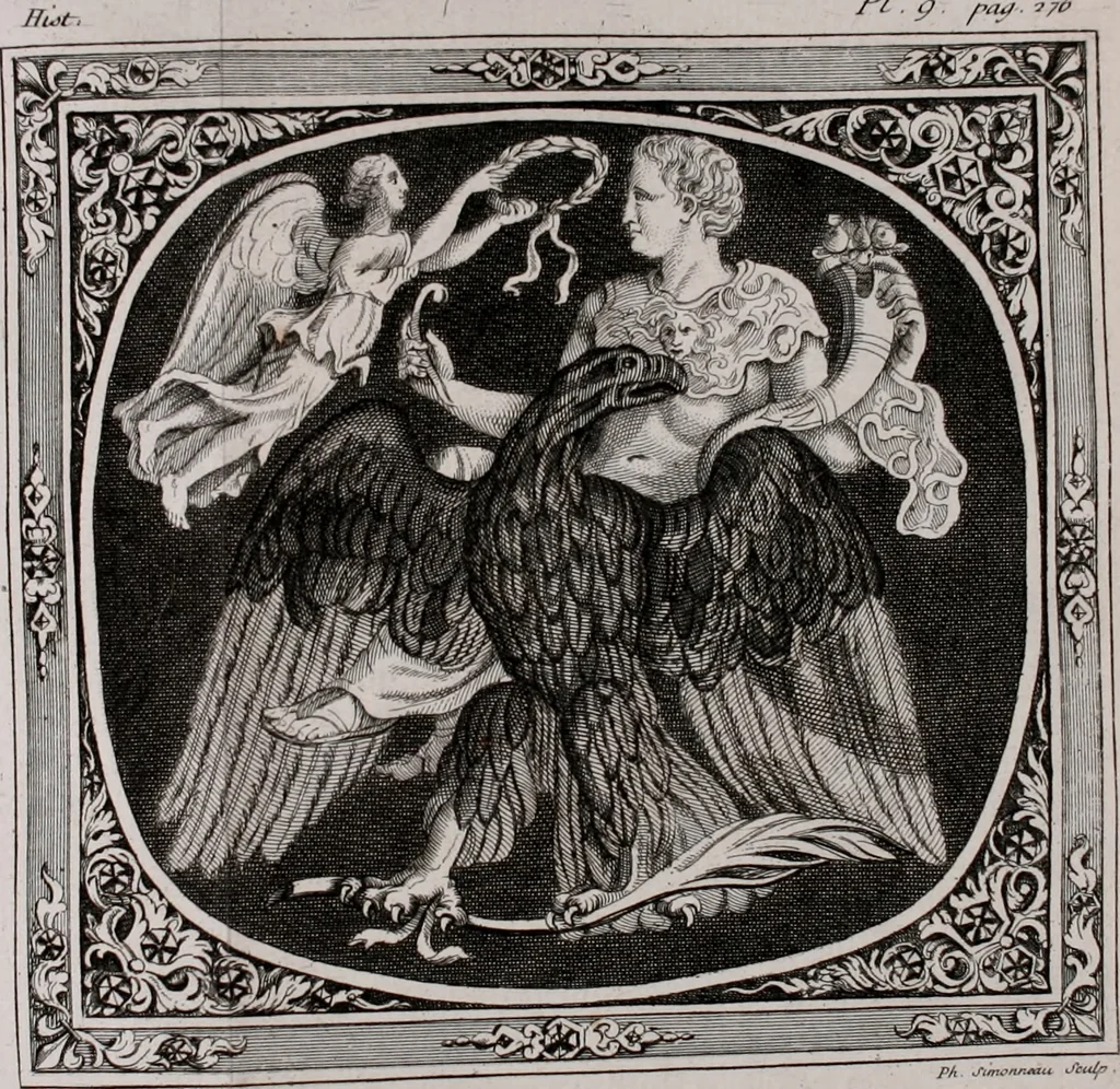 An illustration from Histoire de l'Académie royale des inscriptions et belles lettres, depuis son establissement jusqu'à présent : Avec les Mémoires de littérature tirez des registres de cette Académie depuis son renouvellement jusqu'en 1710, 1736, leaf 317
