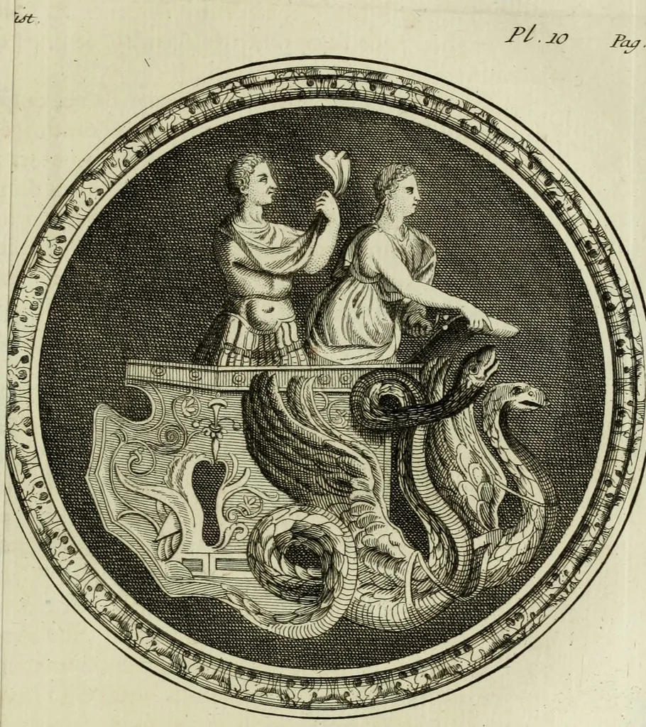An illustration from Histoire de l'Académie royale des inscriptions et belles lettres, depuis son establissement jusqu'à présent : Avec les Mémoires de littérature tirez des registres de cette Académie depuis son renouvellement jusqu'en 1710, 1736, leaf 320