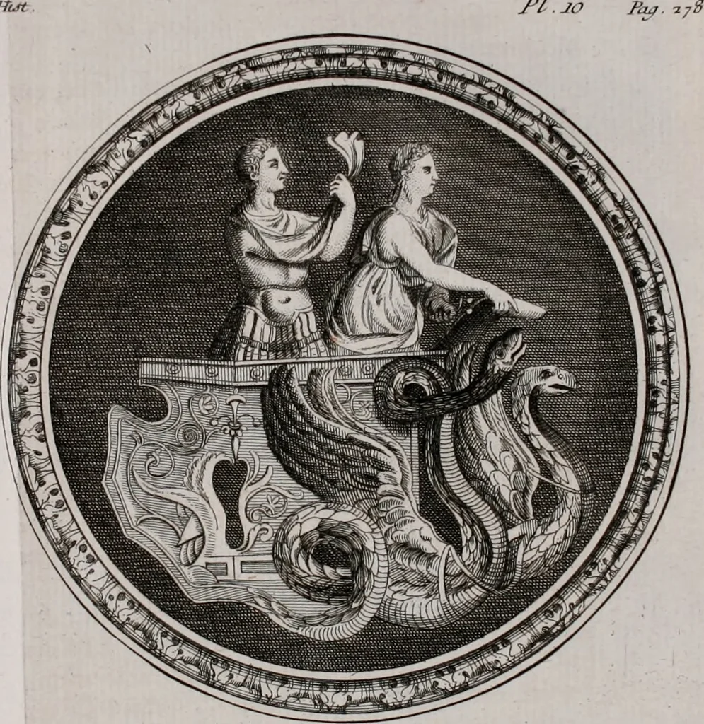An illustration from Histoire de l'Académie royale des inscriptions et belles lettres, depuis son establissement jusqu'à présent : Avec les Mémoires de littérature tirez des registres de cette Académie depuis son renouvellement jusqu'en 1710, 1736, leaf 321