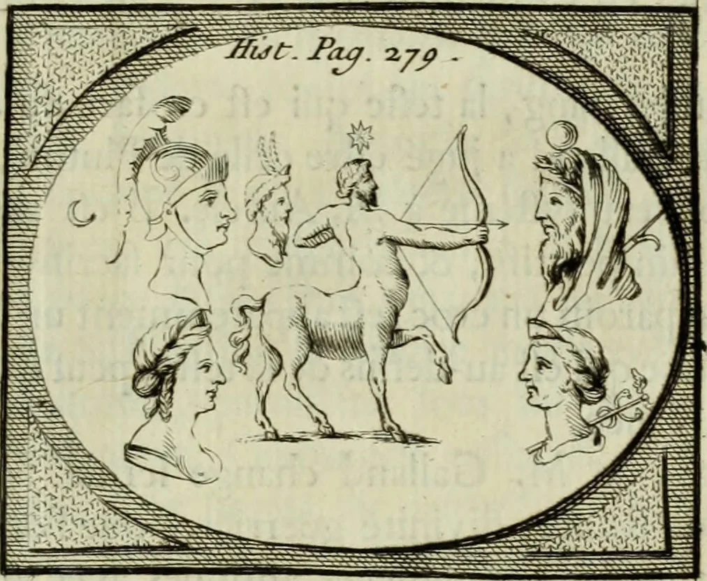 An illustration from Histoire de l'Académie royale des inscriptions et belles lettres, depuis son establissement jusqu'à présent : Avec les Mémoires de littérature tirez des registres de cette Académie depuis son renouvellement jusqu'en 1710, 1736, leaf 322