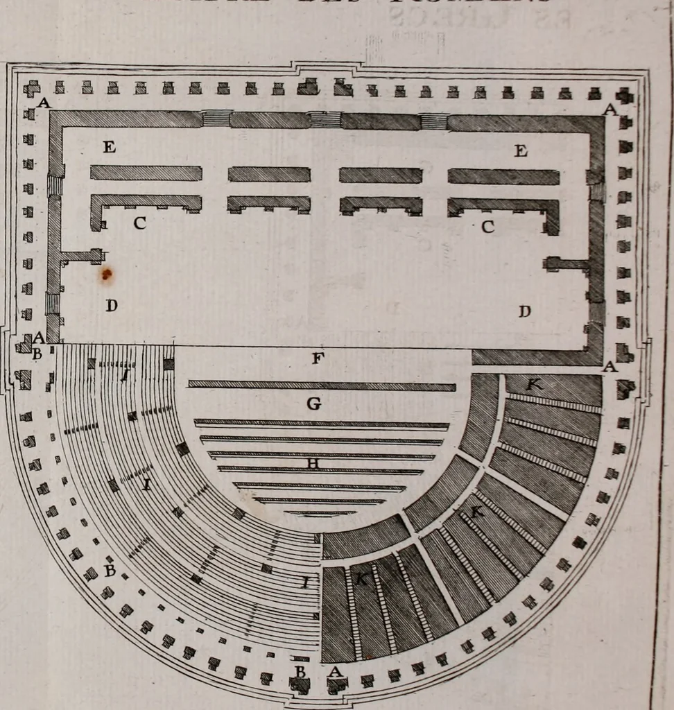 An illustration from Histoire de l'Académie royale des inscriptions et belles lettres, depuis son establissement jusqu'à présent : Avec les Mémoires de littérature tirez des registres de cette Académie depuis son renouvellement jusqu'en 1710, 1736, leaf 579