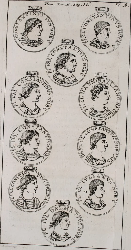 An illustration from Histoire de l'Académie royale des inscriptions et belles lettres, depuis son establissement jusqu'à présent : Avec les Mémoires de littérature tirez des registres de cette Académie depuis son renouvellement jusqu'en 1710, 1736, leaf 565