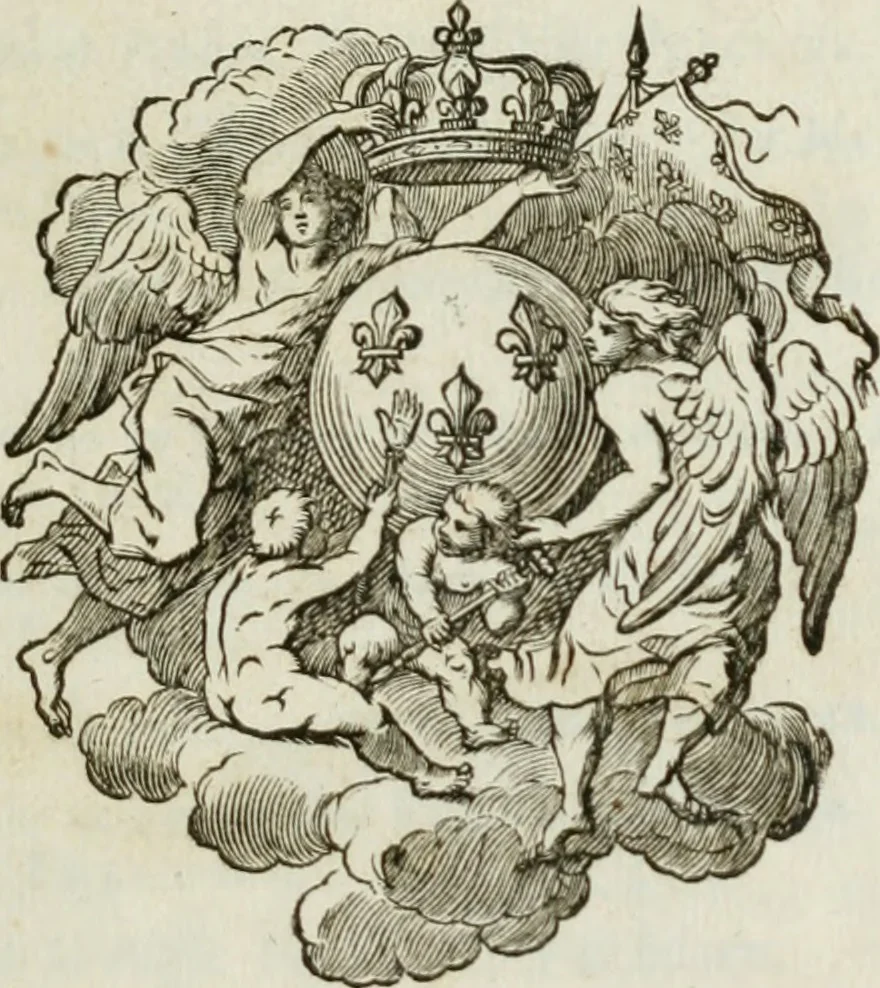 An illustration from Histoire de l'Académie royale des inscriptions et belles lettres, depuis son establissement jusqu'à présent : Avec les Mémoires de littérature tirez des registres de cette Académie depuis son renouvellement jusqu'en 1710, 1736, leaf 6