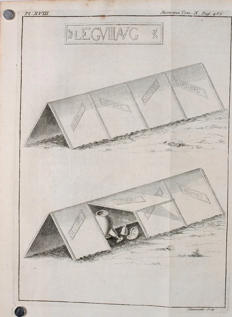 An illustration from Histoire de l'Académie royale des inscriptions et belles lettres, depuis son establissement jusqu'à présent : Avec les Mémoires de littérature tirez des registres de cette Académie depuis son renouvellement jusqu'en 1710, 1736, leaf 475