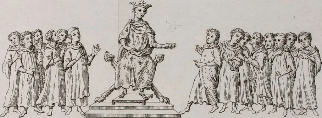 An illustration from Histoire de l'Académie royale des inscriptions et belles lettres, depuis son establissement jusqu'à présent : Avec les Mémoires de littérature tirez des registres de cette Académie depuis son renouvellement jusqu'en 1710, 1736, leaf 643