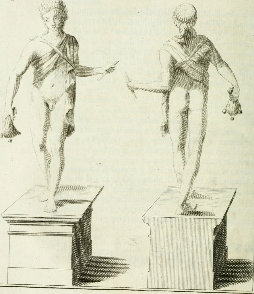An illustration from Histoire de l'Académie royale des inscriptions et belles lettres, depuis son establissement jusqu'à présent : Avec les Mémoires de littérature tirez des registres de cette Académie depuis son renouvellement jusqu'en 1710, 1736, leaf 271