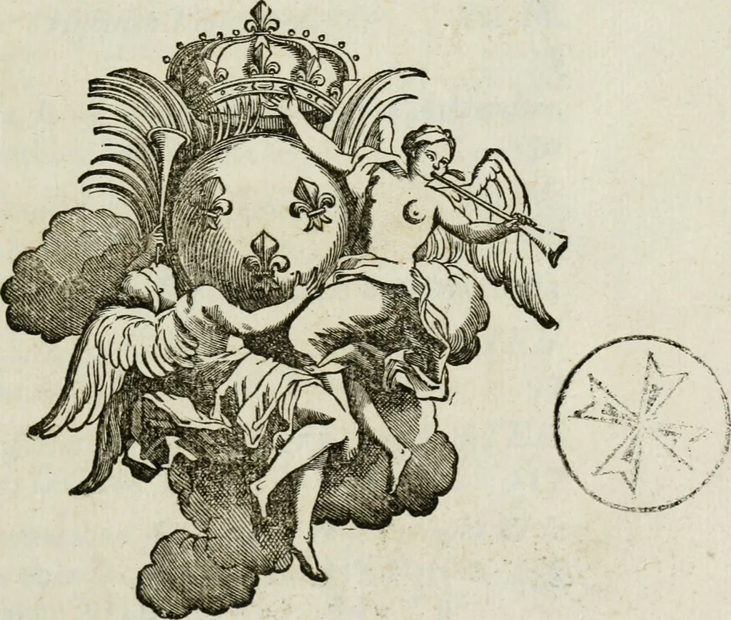 An illustration from Histoire de l'Académie royale des inscriptions et belles lettres, depuis son establissement jusqu'à présent : Avec les Mémoires de littérature tirez des registres de cette Académie depuis son renouvellement jusqu'en 1710, 1736, leaf 6