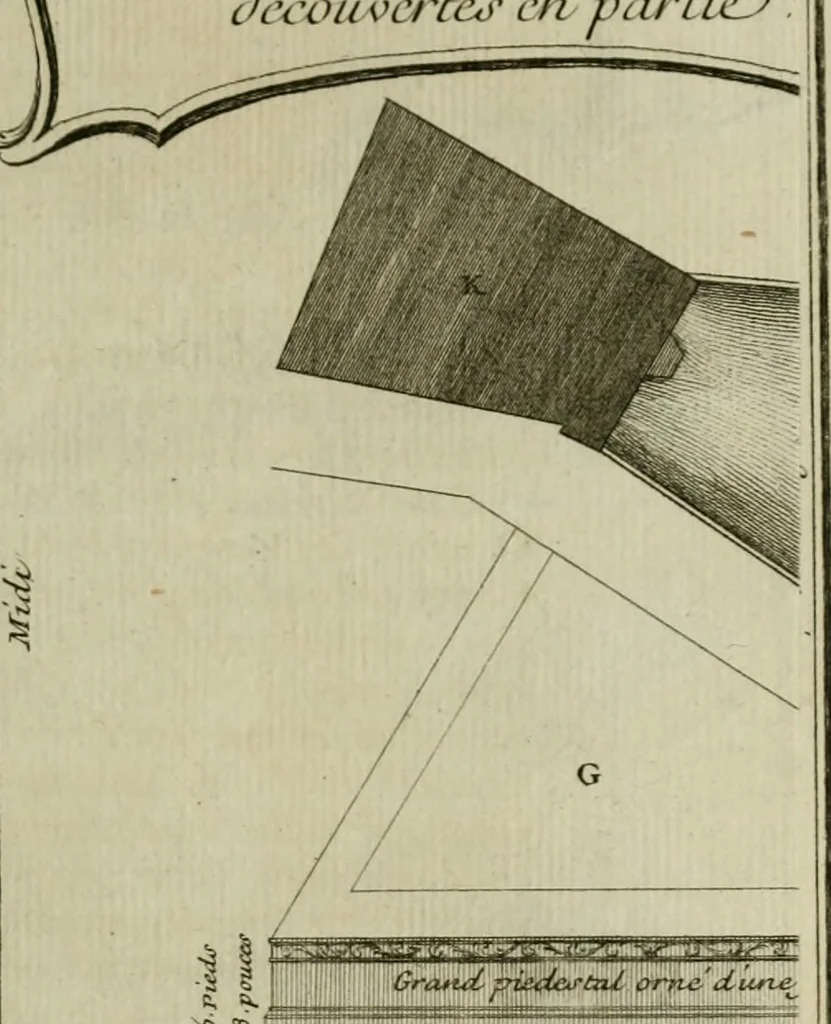 An illustration from Histoire de l'Académie royale des inscriptions et belles lettres, depuis son establissement jusqu'à présent : Avec les Mémoires de littérature tirez des registres de cette Académie depuis son renouvellement jusqu'en 1710, 1736, leaf 122