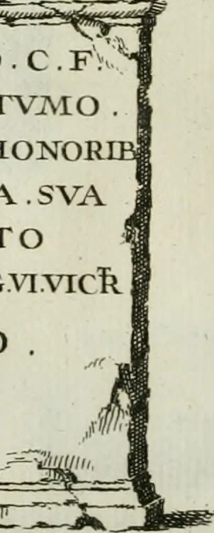 An illustration from Histoire de l'Académie royale des inscriptions et belles lettres, depuis son establissement jusqu'à présent : Avec les Mémoires de littérature tirez des registres de cette Académie depuis son renouvellement jusqu'en 1710, 1736, leaf 129