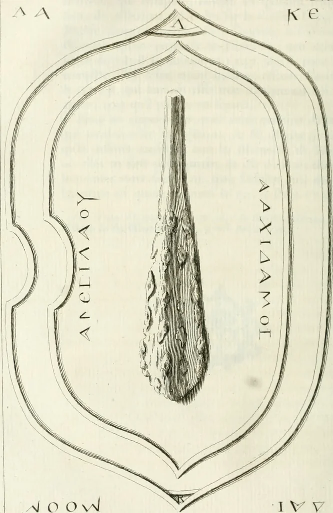 An illustration from Histoire de l'Académie royale des inscriptions et belles lettres, depuis son establissement jusqu'à présent : Avec les Mémoires de littérature tirez des registres de cette Académie depuis son renouvellement jusqu'en 1710, 1736, leaf 115