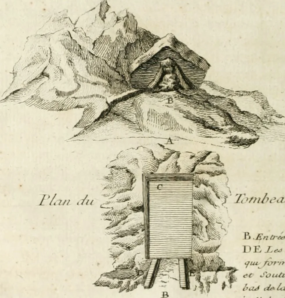 An illustration from Histoire de l'Académie royale des inscriptions et belles lettres, depuis son establissement jusqu'à présent : Avec les Mémoires de littérature tirez des registres de cette Académie depuis son renouvellement jusqu'en 1710, 1736, leaf 153