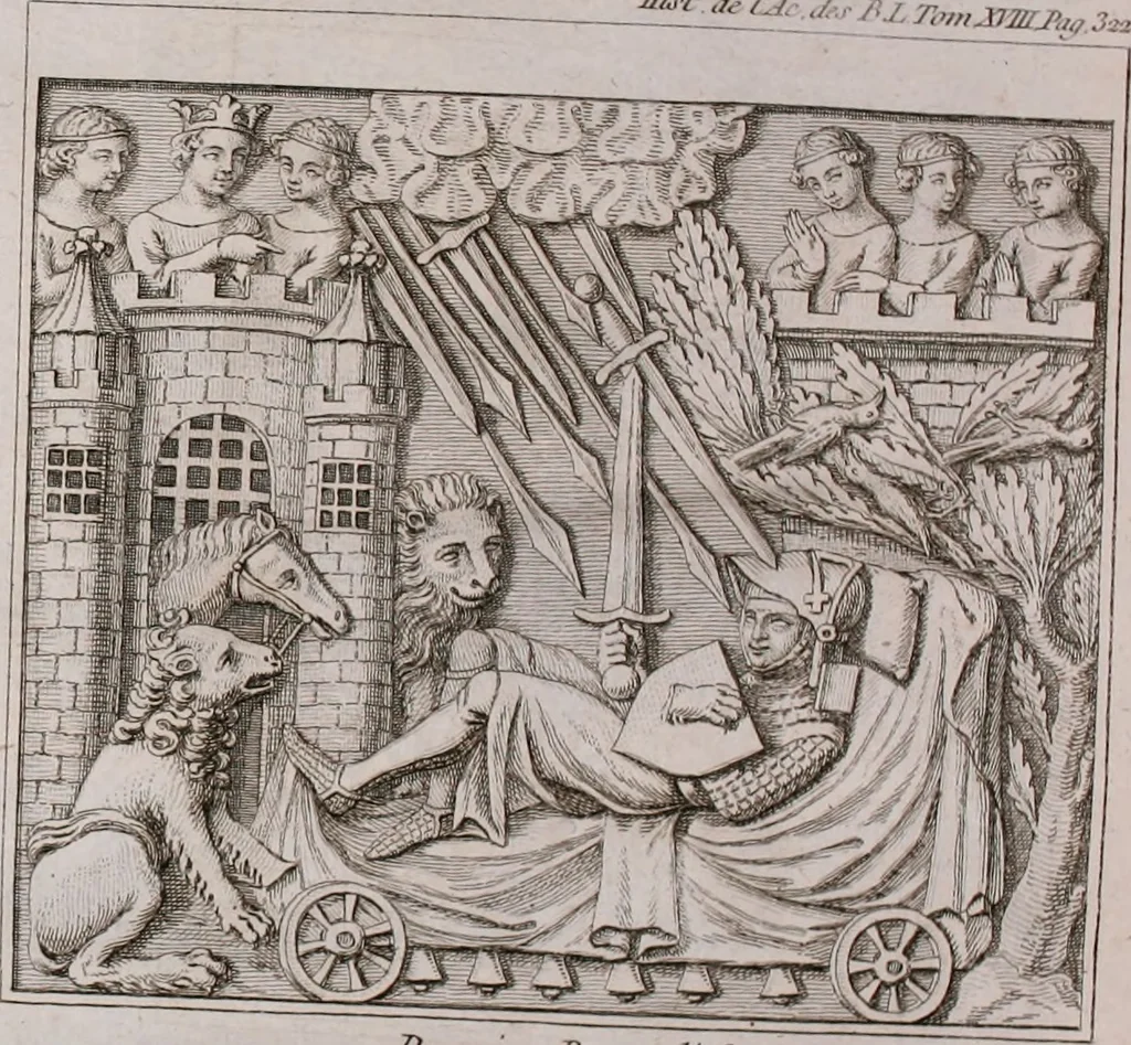An illustration from Histoire de l'Académie royale des inscriptions et belles lettres, depuis son establissement jusqu'à présent : Avec les Mémoires de littérature tirez des registres de cette Académie depuis son renouvellement jusqu'en 1710, 1736, leaf 349