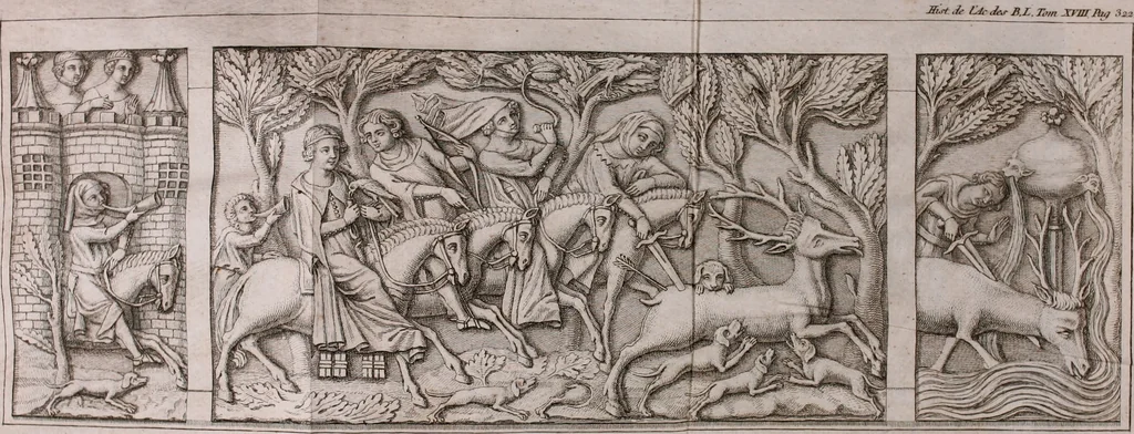 An illustration from Histoire de l'Académie royale des inscriptions et belles lettres, depuis son establissement jusqu'à présent : Avec les Mémoires de littérature tirez des registres de cette Académie depuis son renouvellement jusqu'en 1710, 1736, leaf 351